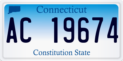 CT license plate AC19674