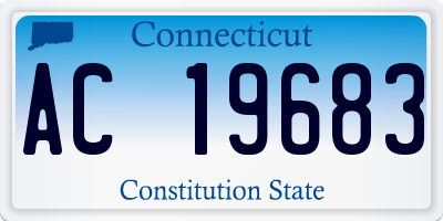 CT license plate AC19683