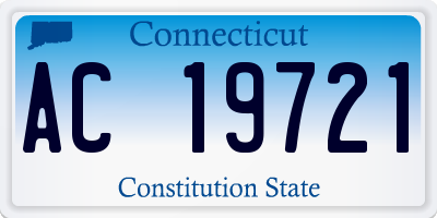 CT license plate AC19721