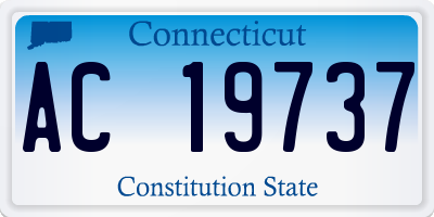 CT license plate AC19737