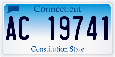 CT license plate AC19741