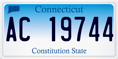 CT license plate AC19744