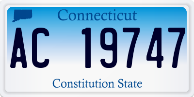 CT license plate AC19747