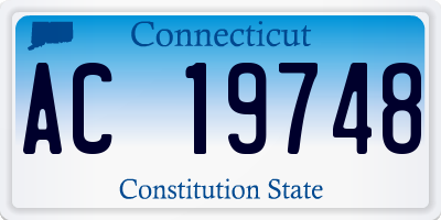 CT license plate AC19748