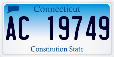CT license plate AC19749