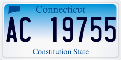 CT license plate AC19755