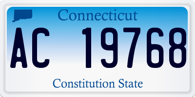 CT license plate AC19768