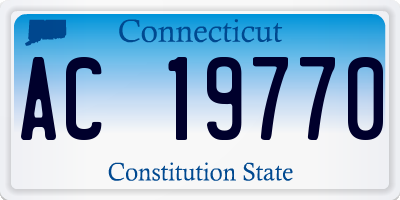 CT license plate AC19770