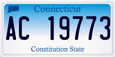 CT license plate AC19773