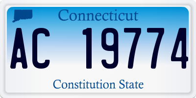 CT license plate AC19774
