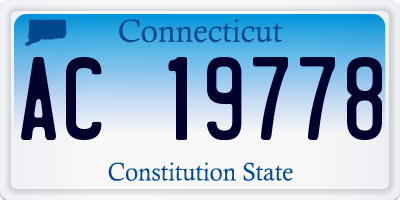 CT license plate AC19778
