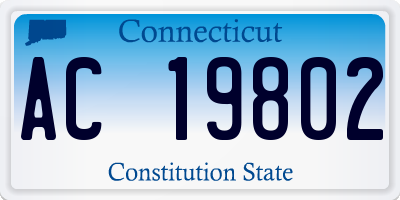 CT license plate AC19802