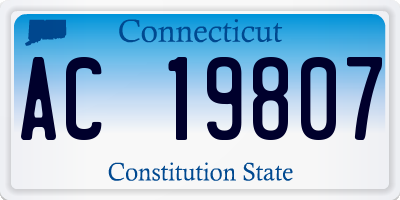 CT license plate AC19807