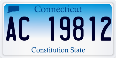 CT license plate AC19812