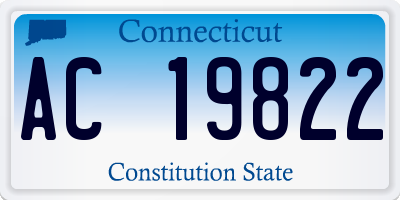 CT license plate AC19822