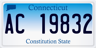 CT license plate AC19832