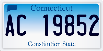 CT license plate AC19852