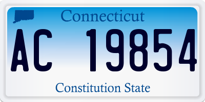 CT license plate AC19854