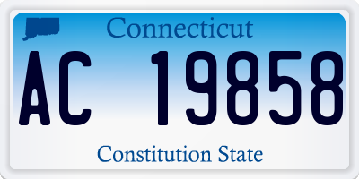 CT license plate AC19858