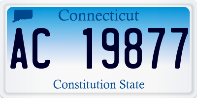 CT license plate AC19877
