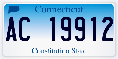 CT license plate AC19912