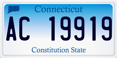 CT license plate AC19919