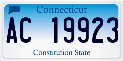 CT license plate AC19923