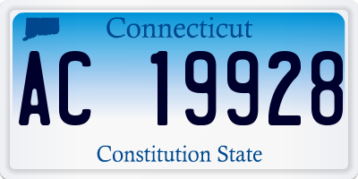 CT license plate AC19928