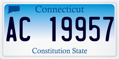 CT license plate AC19957