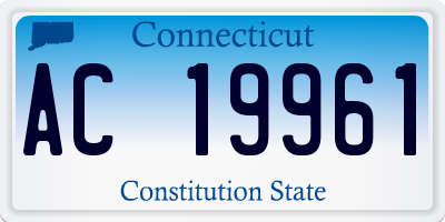 CT license plate AC19961