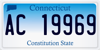 CT license plate AC19969