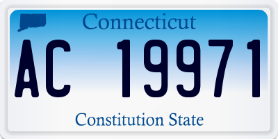 CT license plate AC19971