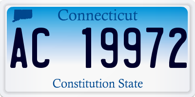 CT license plate AC19972