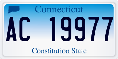 CT license plate AC19977