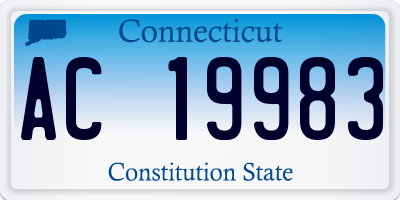 CT license plate AC19983
