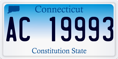 CT license plate AC19993