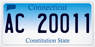 CT license plate AC20011