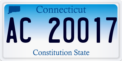 CT license plate AC20017