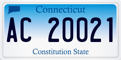 CT license plate AC20021