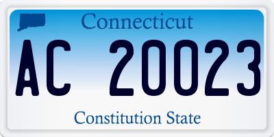 CT license plate AC20023