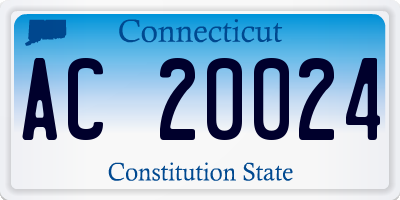 CT license plate AC20024