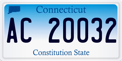 CT license plate AC20032