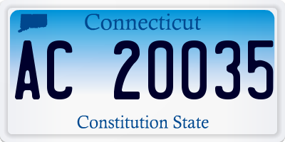 CT license plate AC20035