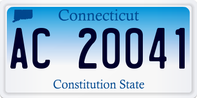 CT license plate AC20041