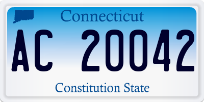 CT license plate AC20042