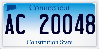 CT license plate AC20048