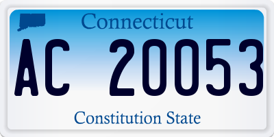 CT license plate AC20053