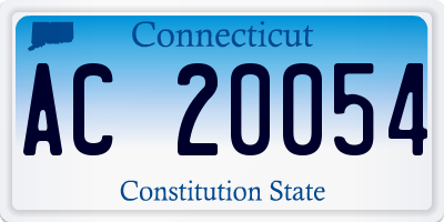 CT license plate AC20054