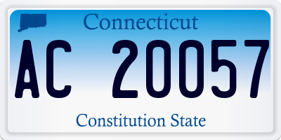 CT license plate AC20057