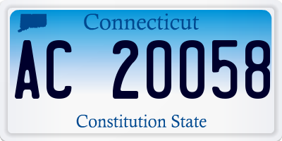 CT license plate AC20058